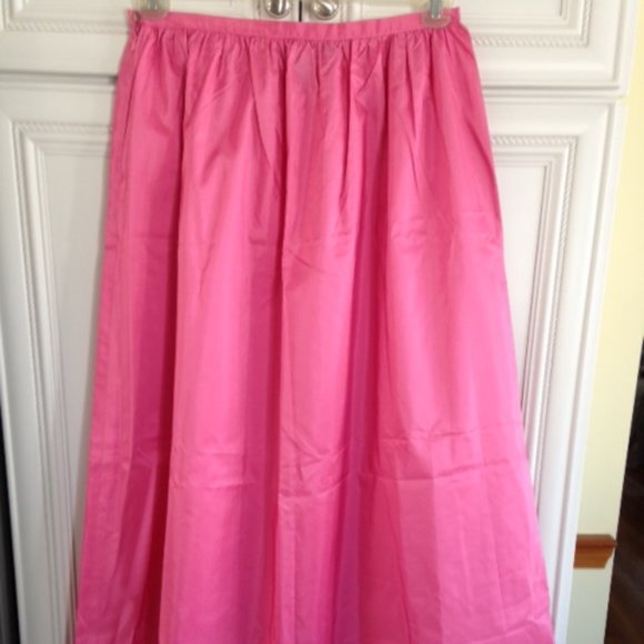 Hot Pink Silk Skirt - Picture 3 of 4